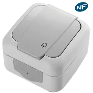Prise 2P+T étanche IP54 - Viko by Panasonic - Gris - NFVendu parcdiscount
