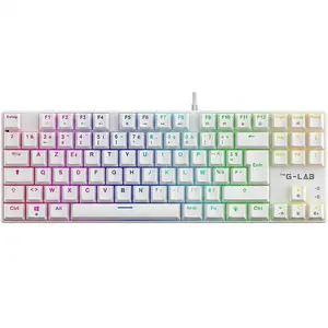 GLAB Clavier Gamer - Mécanique Switch Rouge - Rainbow - TKL - Blanc RGB pas cher