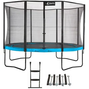 Kangui - Trampoline Ø 366 cm + Filet + Echelle + Kit d'ancrage PUNCHI ... pas cher