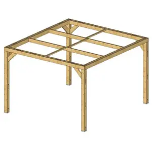 Comparateur de prix : HABRITA - Pergola - 3,41x3,13 m - bois massif traité très haute température