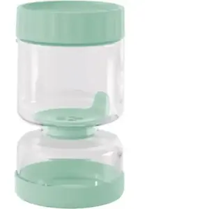 Bocal PEBBLY VERRE 900ML 2 COMPARTIMENTS VERT SAUGE pas cher