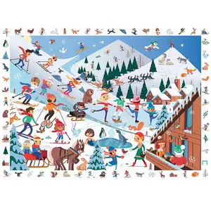 SentoSphere SentoSphère Puzzle 100 pièces - Calypto - Cherche et Trouve : Sports d'Hiver - Dessins animés et BD - Enfant - Mixte pas cher