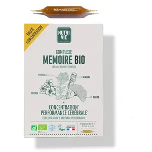Nutrivie Complexe Mémoire Bio 20 ampoules pas cher
