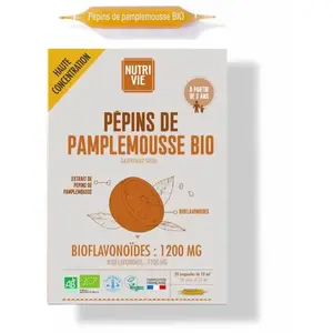 Nutrivie Ampoules Pépins de pamplemousse Bio 10 ml pas cher