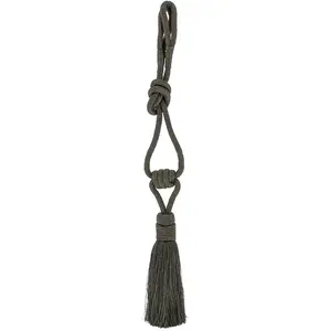 SECODIR SINGLE - Embrasse pour rideau à pompon Coloris - Gris anthracite pas cher