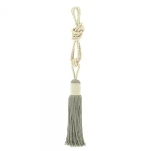 SECODIR CLUB - Embrasse à Rideau - Pompon Effet Lin Mat beige pas cher