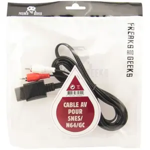 Câble vidéo Freaks And Geeks AV pour Nintendo SNES, Nintendo 64 et Game Cube pas cher