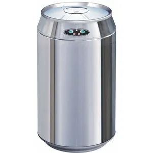 Kitchen Move Poubelle de cuisine automatique CAN Argent Acier inoxydable 30 L