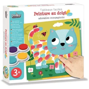 Coffret Peinture au doigt adorables compagnons - CreaLign' - Enfant - Vert - Lavable pas cher