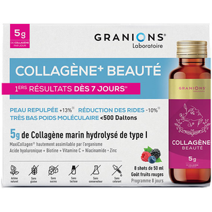 Granions Collagène Beauté+ - Collagène marin de type I hydrolysé - 8 Shots pas cher