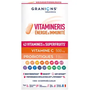 Granions Vitamineris Énergie et Immunité Vitamine C 500 mg 30 comprimé... pas cher