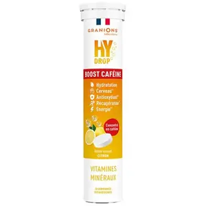 Comparateur de prix : Granions - HYDROP Boost Hydratation Caféine - 20 comprimés effervescen...