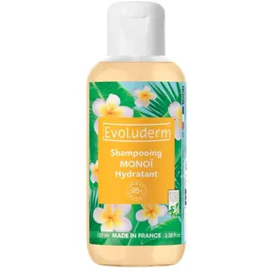 EVOLUDERM - Shampoing Monoï Hydratant - Ingrédients dOrigine Naturelle - 100ml