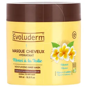 EVOLUDERM Masque Cheveux Hydratant Monoï à la Folie 500 ml pas cher