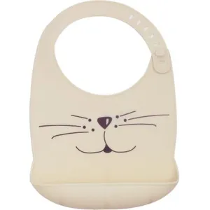 Trois Kilos Sept Bavoir en silicone Chat Sable pas cher