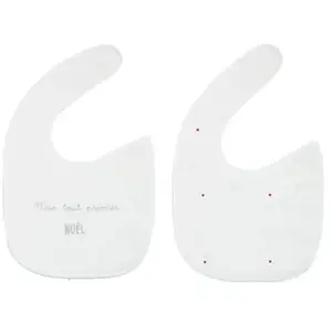 Trois Kilos Sept Lot de 2 bavoirs de naissance Noël pas cher