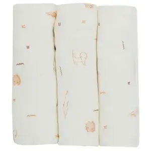 Trois Kilos Sept Lot de 3 langes Tam Tam (70 x 70 cm) pas cher