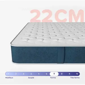 Matelas hybride mousse et ressorts 140x200 épais 22cm - Mila - Morphea pas cher