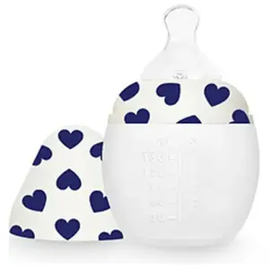 Elhée Biberon anti-colique en silicone Full of Love Blue (150 ml) pas cher
