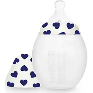 Elhée Biberon anti-colique en silicone Full of Love Blue (330 ml) pas cher