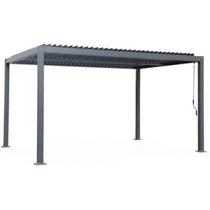 SWEEEK Pergola bioclimatique anthracite. aluminium et acier. 3x4m. lames orientablesVendu parcdiscount