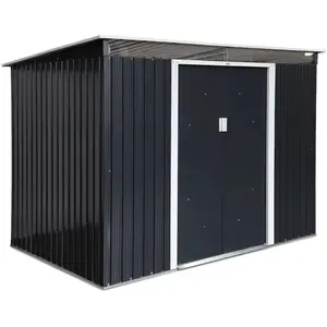 SWEEEK Abri de jardin métal 4,85m² avec puits de lumière et kit d'ancrage Audomarois pas cher