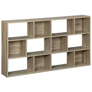 SWEEEK Bibliothèque design asymétrique naturelle. Pieter. 3 étagères. ...Vendu parcdiscount
