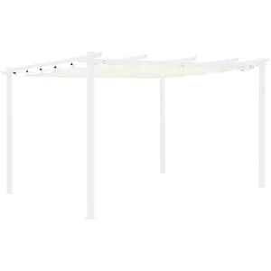 Comparateur de prix : SWEEEK Toile de toit écrue pour tonnelle 3x4m Isla - toile de rechange pergola. toile de remplacement