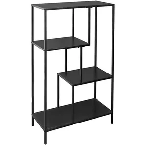 SWEEEK Etagère bibliothèque asymétrique métal noir 4 niveaux IndustrielleVendu parcdiscount