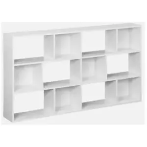 SWEEEK Bibliothèque design asymétrique blanche. Pieter. 3 étagères. 12 compartiments de rangement pas cher