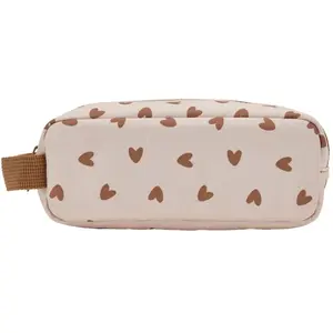 Trousse simple Coeurs Marron pas cher