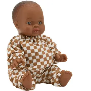 Poupée Sacha avec tenue sans col Gaze Damier pas cher