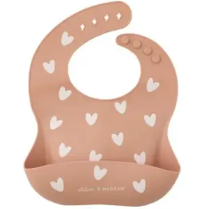 Bavoir en silicone Coeurs Latté pas cher