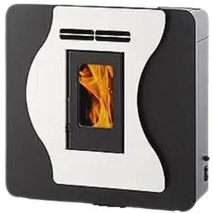 INTERSTOVES Poêle à granules CORINA 6 Mural Etanche - Blanc pas cher