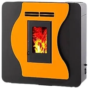 INTERSTOVES Poêle à granules CORINA 6 Mural Etanche - Jaune pas cher