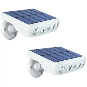 FAST LED TECHNOLOGY Lot de 2 - Lampe projecteur solaire extérieur étanche avec détecteur de mouvement - Panneau a recharge rapideVendu parcdiscount