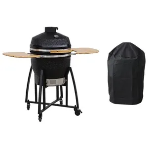 sweeek - Keramische houtskoolbarbecue - kamado - ø57cm - inclusief accessoires - zwart