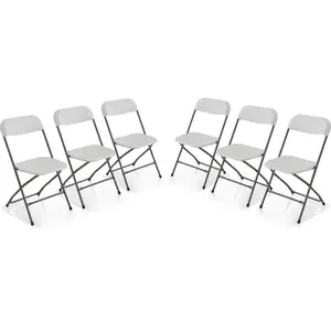 sweeek - Opvouwbare feeststoelen - fiesta - 6 plastic en metalen bijzetstoelen pas cher