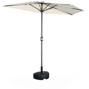 Sweeek Parasol De Balcon Ø250 Cm - Calvi - Demi-Parasol Droit. Mât En Aluminium Avec Manivelle pas cher