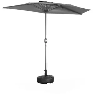 Sweeek Parasol De Balcon Ø250 Cm - Calvi - Demi-Parasol Droit. Mât En Aluminium Avec Manivelle pas cher