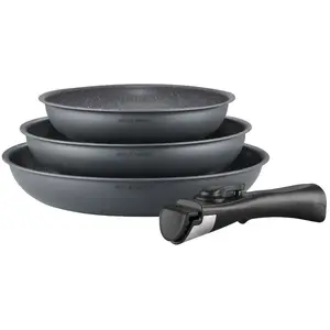 SHOP-STORY - AM130G : Set de 3 Poêles Tous Feux Arthur Martin 20 - 24 - 28 cm avec une Poignée pas cher