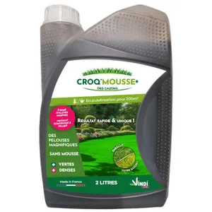 CROQ'MOUSSE des gazons Engrais liquide Pelouse « sans mousse/+vert... pas cher
