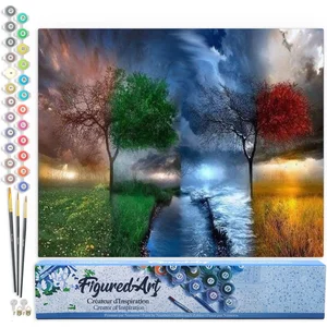 Figured'Art Schilderen op Nummer Volwassenen canvas De 4 seizoenen - H...