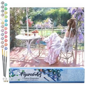Figured'Art Peinture par Numéro Adulte Repos au Jardin - Kit de Loisir...