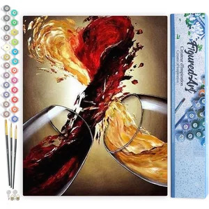 Figured'Art Schilderen op Nummer Volwassenen canvas Wijn Mix - Handwer... pas cher