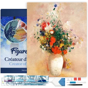 Figured'Art Diamond Painting set Volwassenen 40x50 cm met lijst Vaas m...