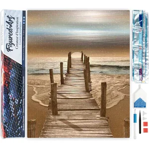 Figured'Art Diamond Painting set Volwassenen 40x50 cm Weg naar de zee ...