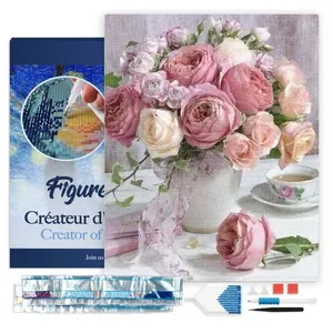 Figured'Art Diamond Painting set Volwassenen 40x50 cm met lijst Boeket...