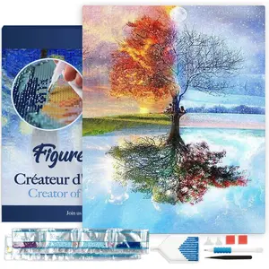 Figured'Art Diamond Painting set Volwassenen 40x50 cm met lijst Boom 4...