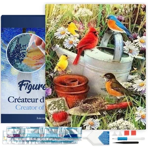 Figured'Art Diamond Painting set Volwassenen 40x50 cm met lijst Vogels...